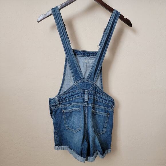 L.E.I. Rolled Cuff Denim Short Overalls - Picture 7 of 14